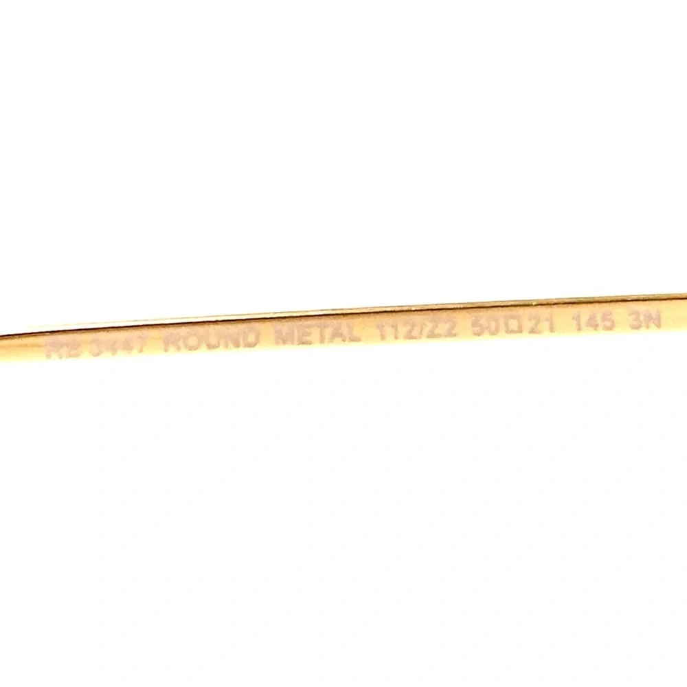 Ray-Ban Circle Pink Mirror Sunglasses RB3447 Gold Round Frame 001/Z2 50-21-145 - Picture 10 of 13